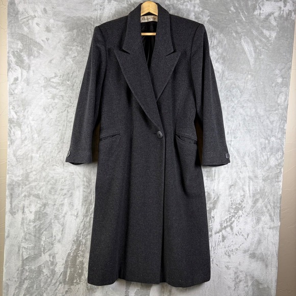 Christian Dior Jackets & Blazers - Christian Dior Womens Loro Piana Lambswool Peacoat Charcoal Gray Size 4 Luxury